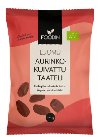 Вяленые финики органические Foodin Aurinkokuivattu taateli 250г