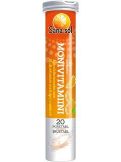 Шипучие витамины Sana-sol Multivitamin Fruitmix 20шт без сахара с фруктовым вкусом