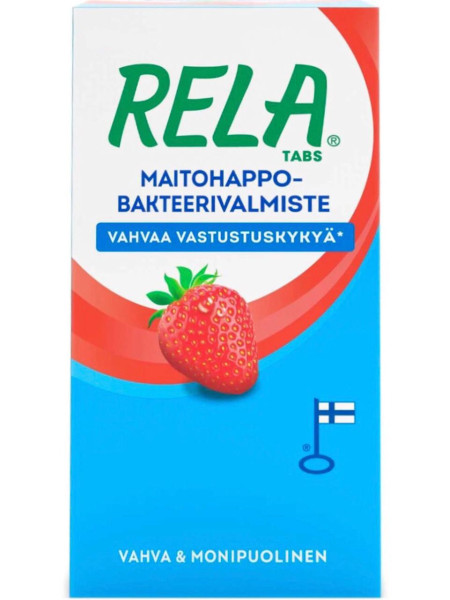 Жевательные молочнокислые бактерии RELA TABS MANSIKKA 30шт клубника