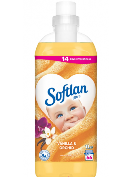 Кондиционер для белья Softlan Vanilla & Orchid 1000мл ваниль орхидея