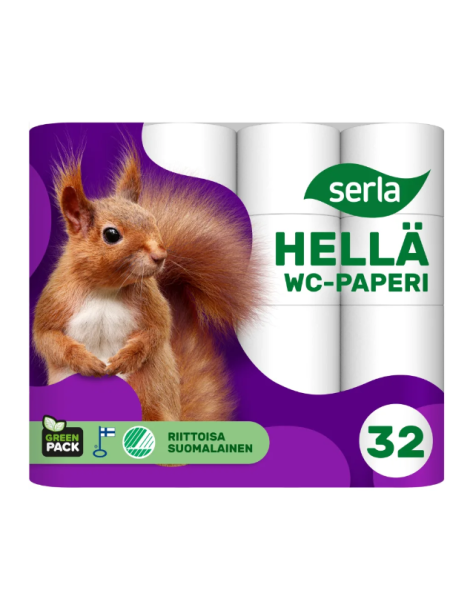 Туалетная бумага Serla Hellä 32шт белая