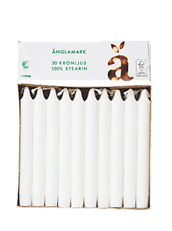 Набор свечей Änglamark в виде короны 20 см 30шт цвет белый