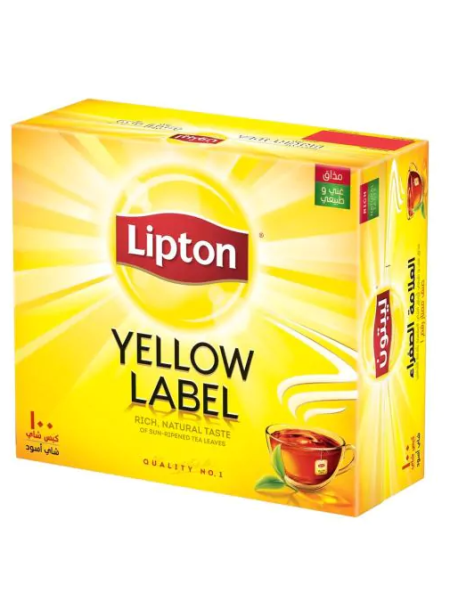 Чай черный в пакетиках Lipton Yellow Label Black Tea 100 х2г