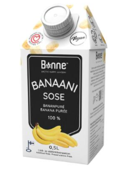 Банановое пюре Bonne Banaanisose 0,5 л