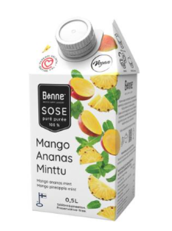 Пюре манго-ананас-мята Bonne Mango-ananas-minttusose 0,5 л