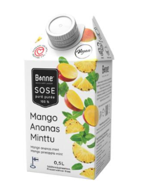 Пюре манго-ананас-мята Bonne Mango-ananas-minttusose 0,5 л