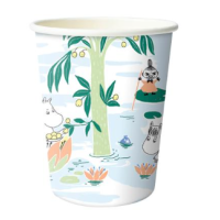 Одноразовые чашки для горячих напитков 250 мл Муми-кувшинка FSC 16x10 шт