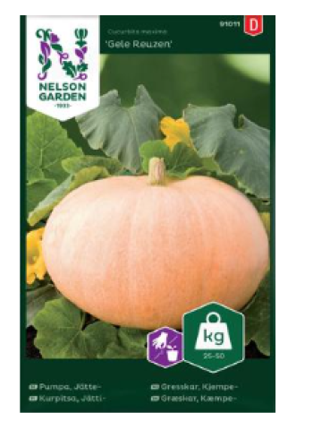 Семена гигантской тыквы Nelson Garden Gele Reuzen №91011 