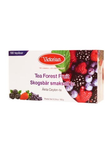 Черный чай в пакетиках Victorian 100 шт лесные ягоды