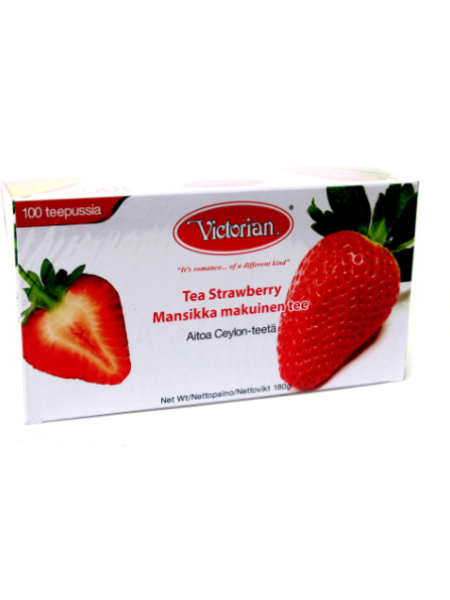Черный чай Victorian со вкусом клубники 100 пак