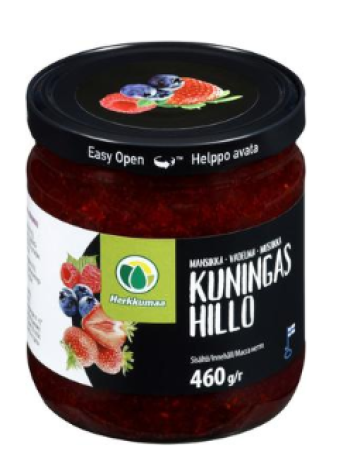 Варенье Herkkumaa Kuningashillo 460г клубника, малина и черника