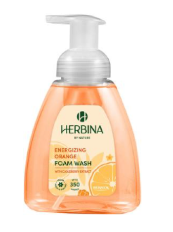 Пенное мыло Herbina Energizing Orange 300мл апельсин