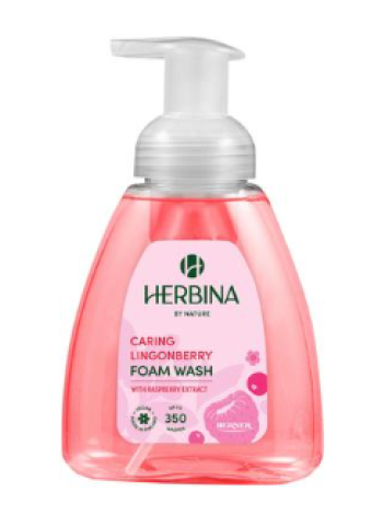 Жидкое мыло с брусникой Herbina Caring Lingonberry 300 мл