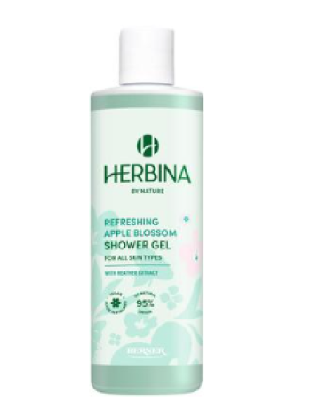 Гель для душа освежающий Herbina Refreshing Apple Blossom 250 мл яблочный цвет