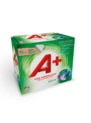 Капсулы для стирки A+ Active4 Caps White 22 шт