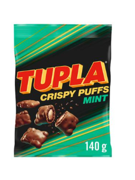 Мини шоколадки Tupla Crispy Puffs Mint 140г в пакете