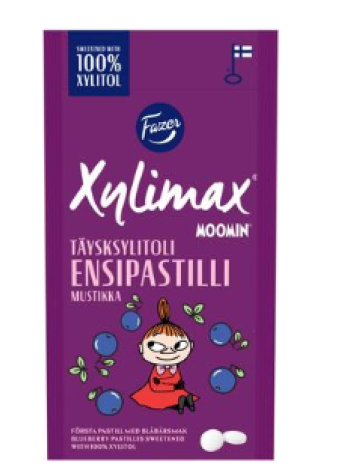Ксилитовые пластинки Fazer Xylimax Moomin со вкусом черники 38 г