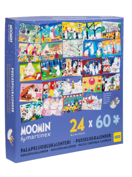 Рождественский календарь- пазл Muumi Palapelijoulukalenteri Peliko 24 x 60 шт