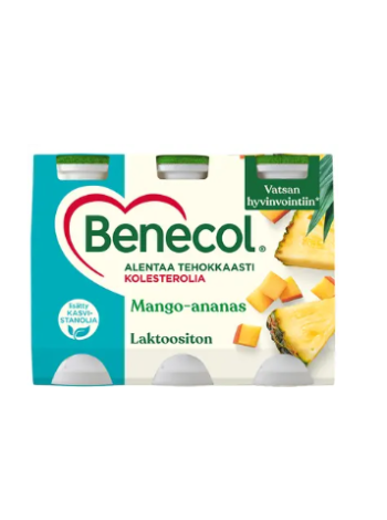 Йогуртовый напиток со вкусом манго и ананаса Benecol 6x100 г
