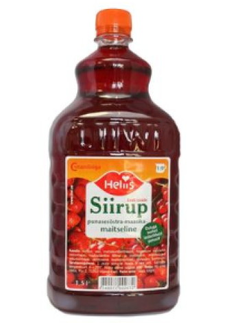 Сироп из краснаой смородинаы-клубники Heliis punasesõstra-maasika siirup 1,5л