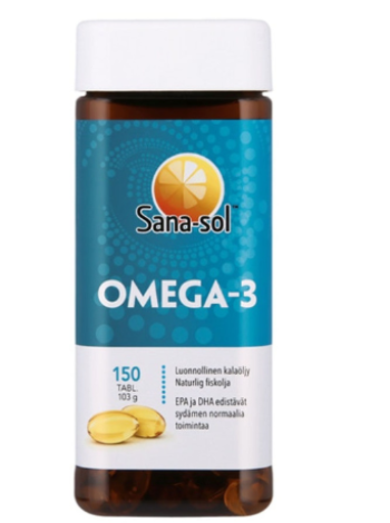 Натуральный рыбий жир с омега-3 Sana-sol Omega-3 150 капсул