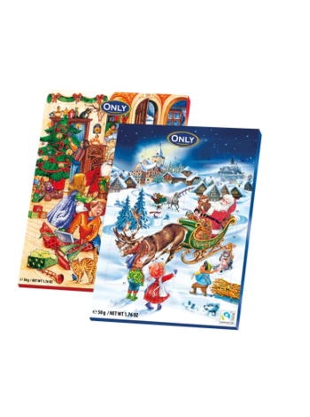 Адвент-календарь с шоколадом Only 50 г