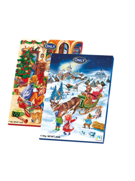 Адвент-календарь с шоколадом Only 50 г