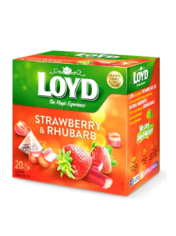 Чай в пирамидках Loyd Berry Tea 20 x 2 г клубника-ревень