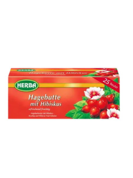 Чай травяной Teakanne HERBA kibuvitsa-hibiskitee шиповник и гибискус 25 х2 г