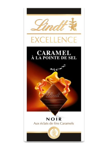 Плитка темного шоколада LINDT Excellence с карамелью и ноткой соли 100 г