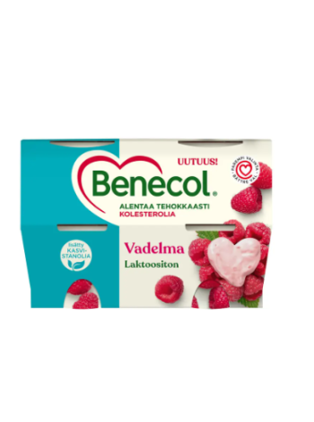 Йогурт с малиной Benecol 4X115г для снижения холестерина