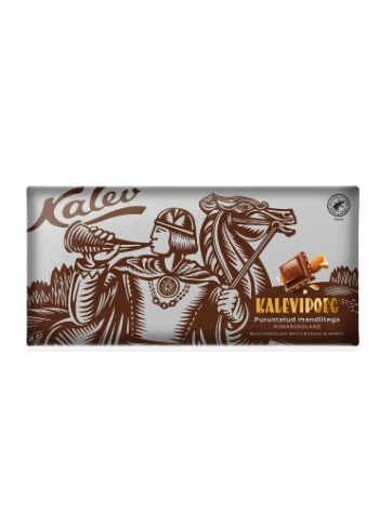 Молочный шоколад с миндалем Kalev Kalevipoeg piimašokolaad purustatud mandlitega 270 г