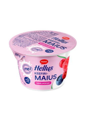 Нежное кефирное лакомство с лесными ягодами Helluse metsamarja keefirimaius 200 г