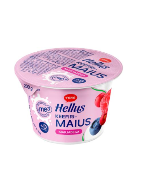 Нежное кефирное лакомство с лесными ягодами Helluse metsamarja keefirimaius 200 г