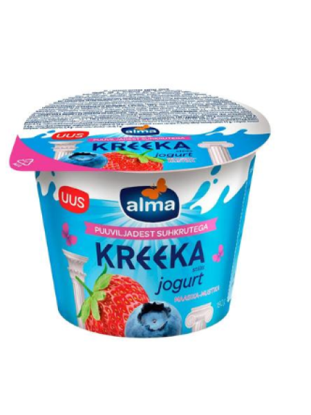 Греческий йогурт Alma с клубникой, черникой и сахаром 180 г