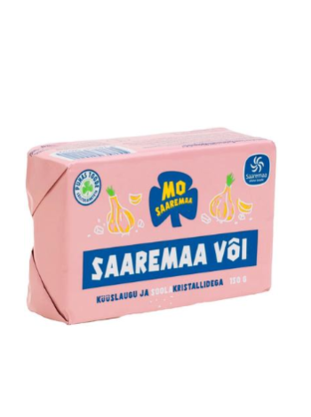 Масло сливочное Mo Saaremaa 150 г с чесноком и кристаллами соли 