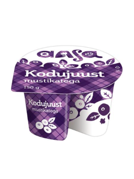 Творог зерненый с черничным вареньем AASA Mustikatega kodujuust 150 г