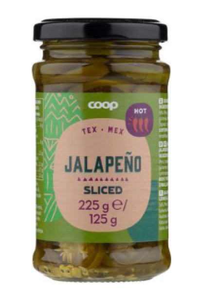 Острые ломтики халапеньо в рассоле Coop jalapenoviipaleet suolaliemessä hot 225 г