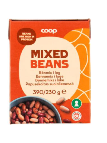 Бобовая смесь в рассоле Coop papusekoitus suolaliemessä 390/230 г