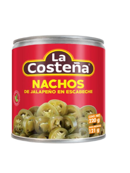 Резанный перец халапеньо La Costeña Nachos Jalapenoviipale 199г