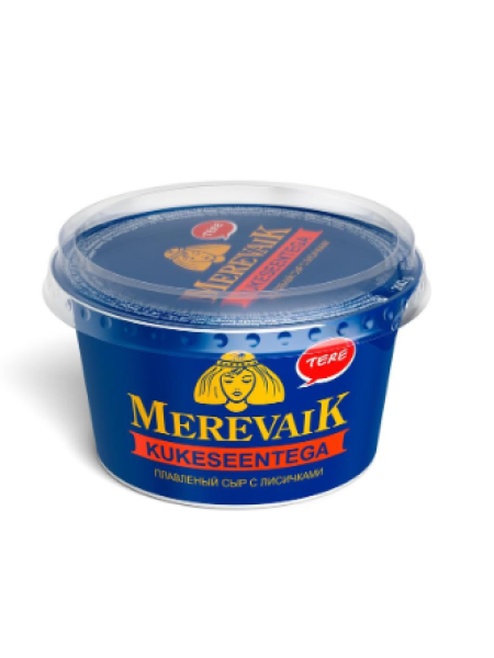 Сыр плавленый Янтарь с лисичками Tere Merevaik Sulatatud juust kukeseentega 200 г