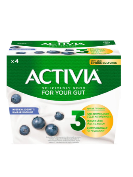 Питьевой йогурт с черникой Danone Activia mustikajogurt 4X125г