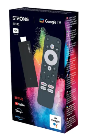 Компактный медиаплеер SRT41 Wi-Fi 4K Google TV