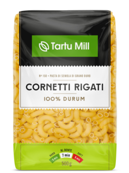 Макароны TARTU MILL Cornetti из твердых сортов пшеницы 500 г