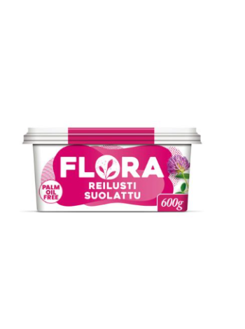 Спред растительный Flora Reilusti Suolattu 600г сильно соленый