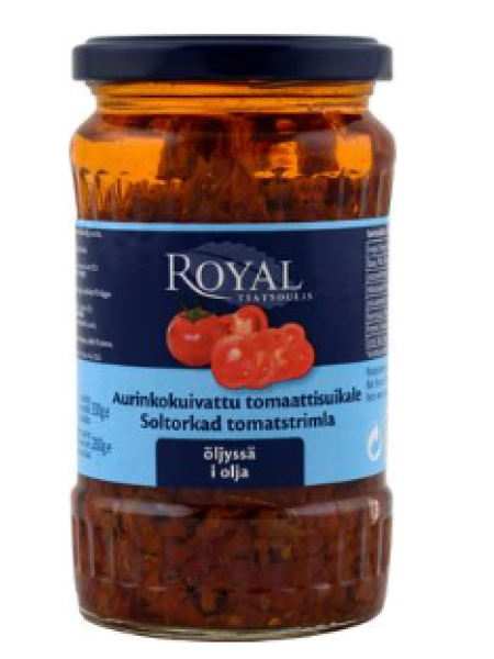 Вяленые томаты в масле Royal aurinkokuivattu tomaattisuikale öljyssä 330/200 г