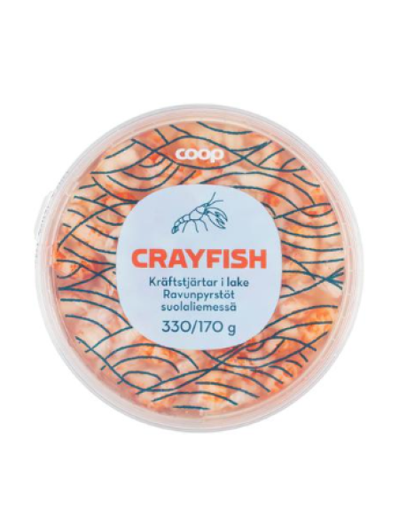 Хвосты краба в рассоле Coop ravunpyrstöt suolaliemessä ASC 330/170г