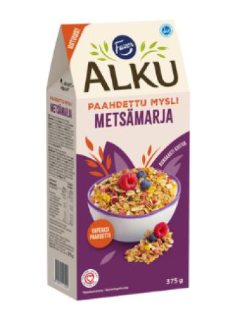 Мюсли жареные лесные ягоды Fazer Alku Metsämarja paahdettu mysli 375 г