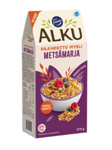 Мюсли жареные лесные ягоды Fazer Alku Metsämarja paahdettu mysli 375 г