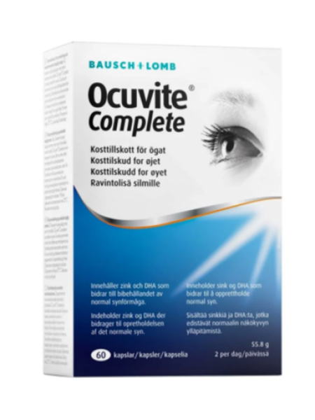 Витамины для глаз Ocuvite Complete 60 капсул